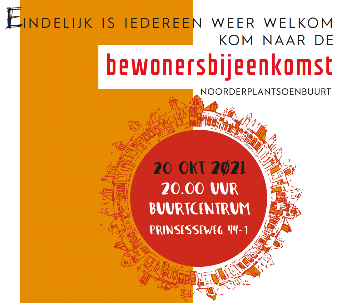 Deel Affiche buurtbijeenkomst 20 oktober 2021