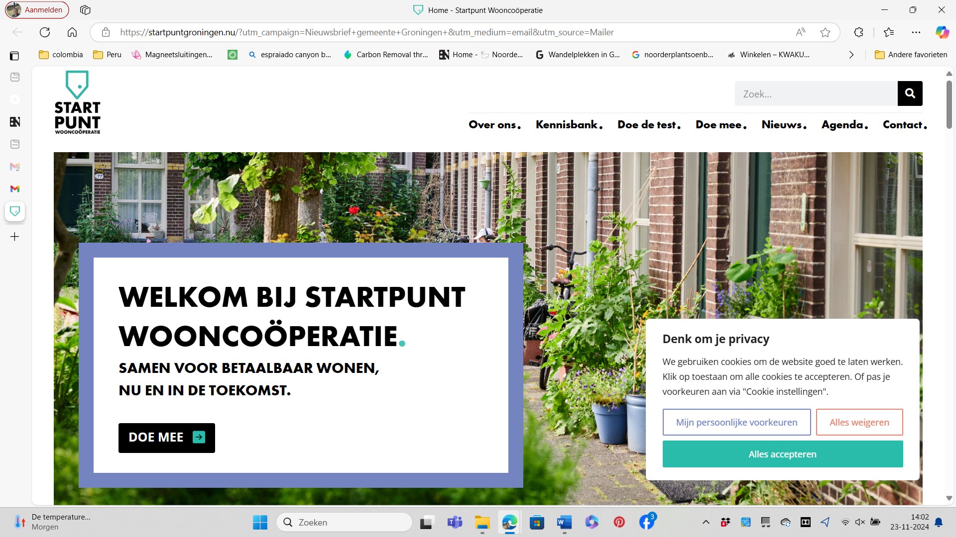 Veel belangstelling     voor Startpunt Wooncoöperatie