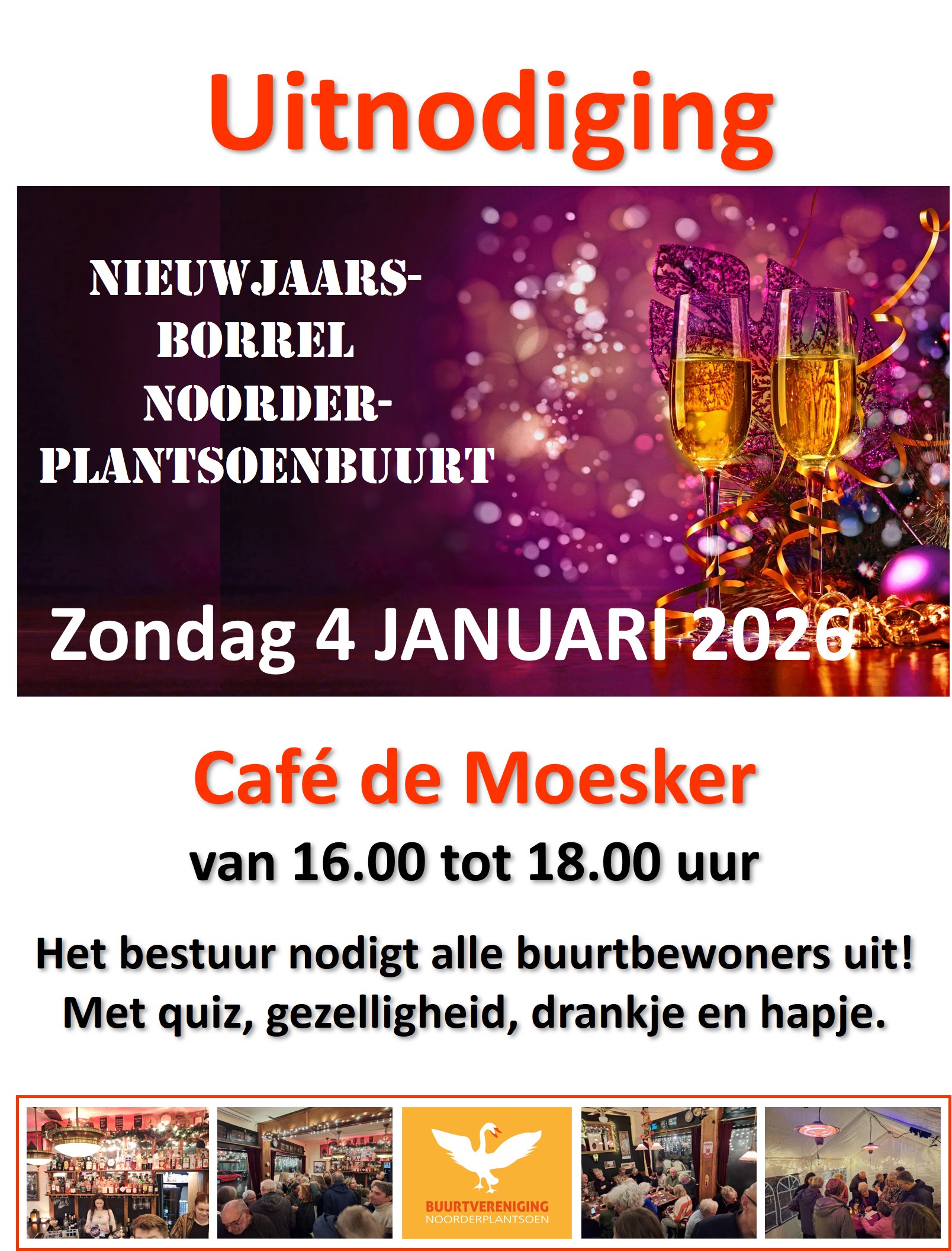 Nieuwjaarsborrel Buurtvereniging Noorderplantsoen